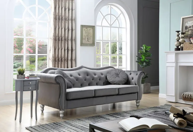 Hollywood Mid-Century Inspired Sofa with Tapered Legs