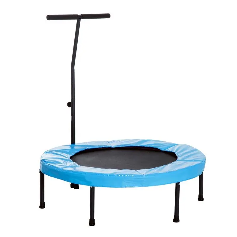 Homcom Blue Adjustable-Handle Rebounder Trampoline for Adults & Kids