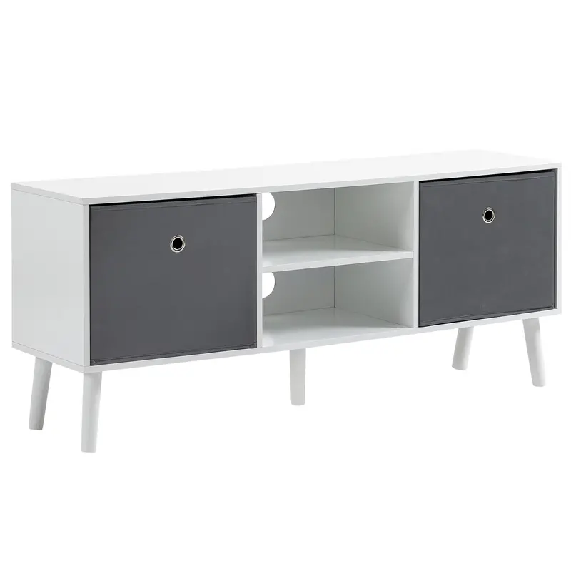 Homcom Fabric-Drawer TV Console Stand for Living Room