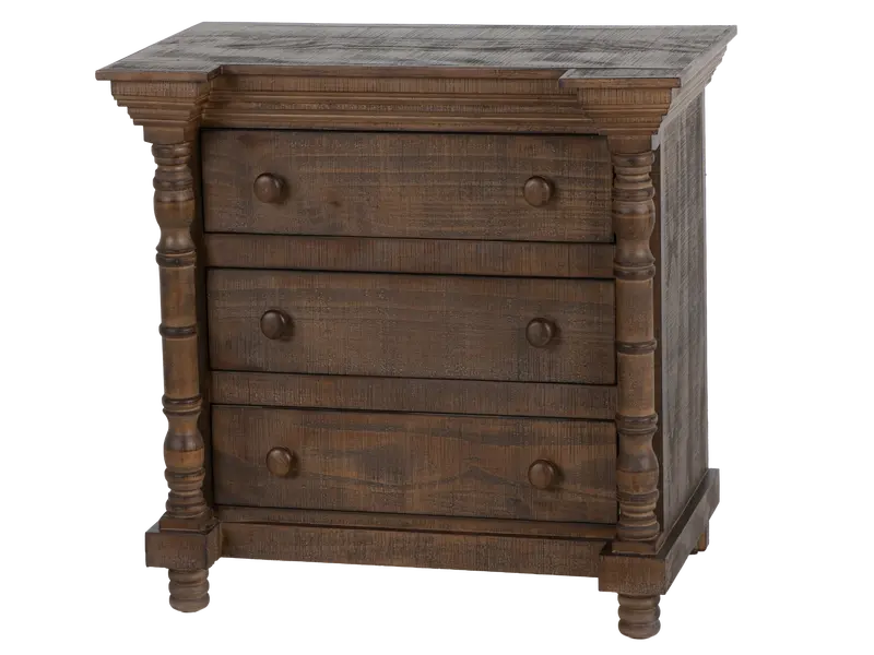 Honeywood Solid Wood 3-Drawer Nightstand