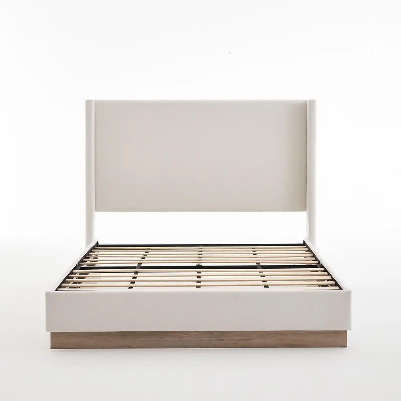 Hosford Minimalist Wingback Platform Bed