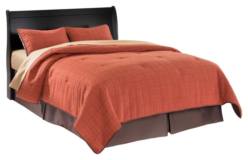 Huey Vineyard Black Queen Sleigh Headboard