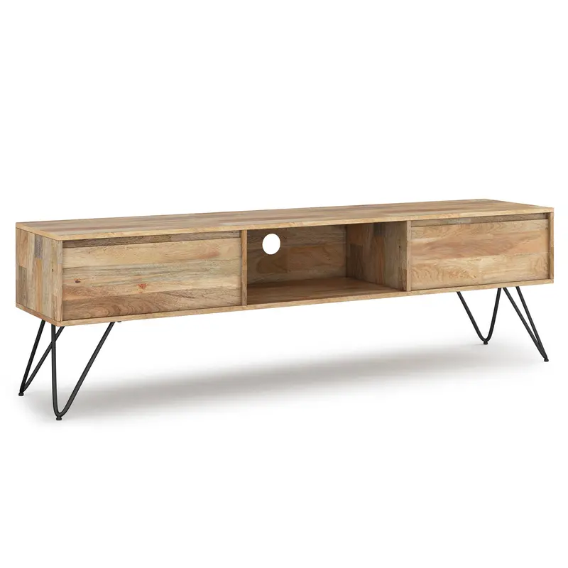 Hunter Handcrafted Natural Wood TV Media Stand