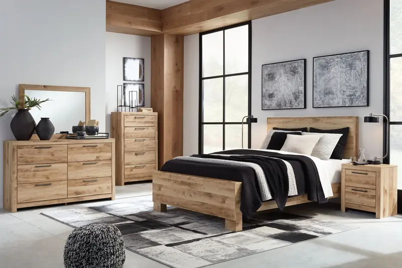 Hyanna Sleek Panel Bedroom Furniture Set