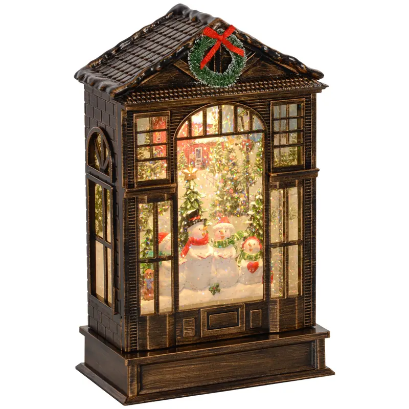 Indoor Warm White LED Snow Globe Ornament – 25cm Festive Decor