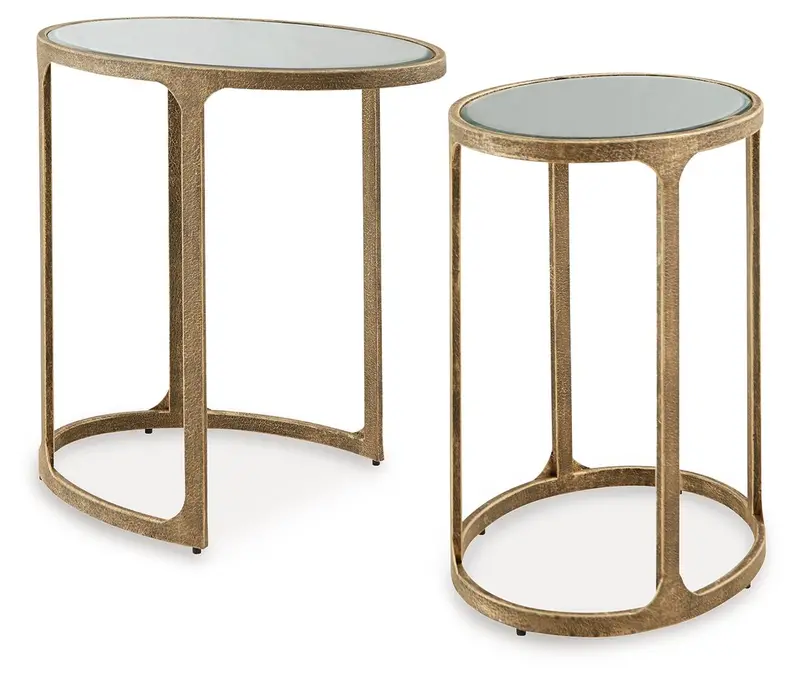 Irmaleigh Pair of Matte Black Accent Tables