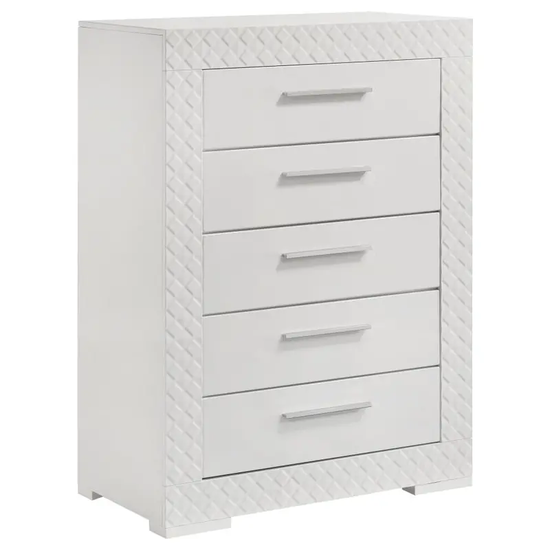 Ives Compact 5-Drawer Bedroom Chest with Clean Lines