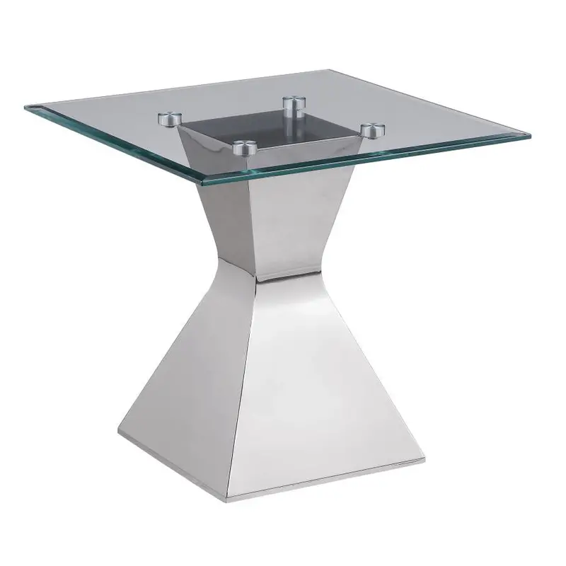 Jenny Stainless Steel and Tempered Glass Coffee Table