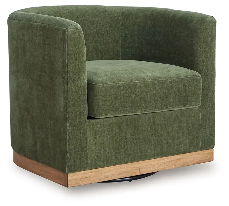 Jersonlow Forest Green Swivel Accent Chair