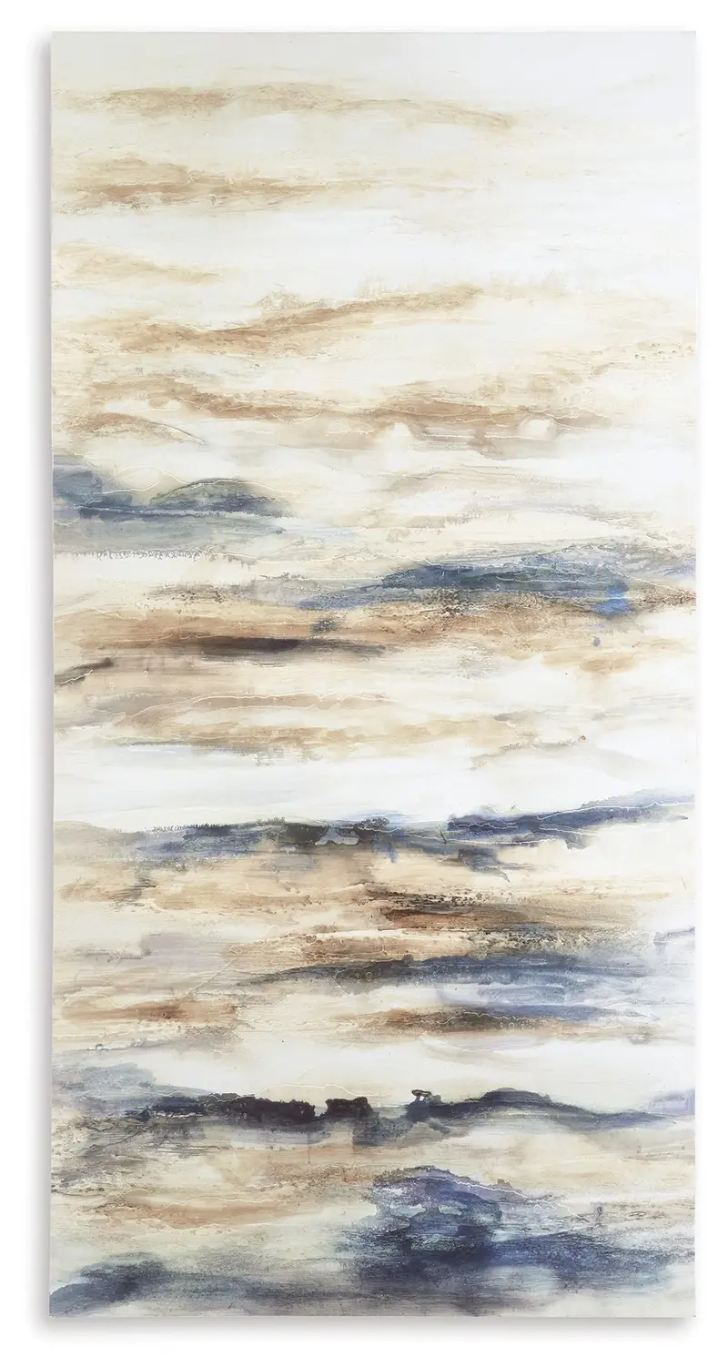 Joely Blue-and-Tan Wall Art Print