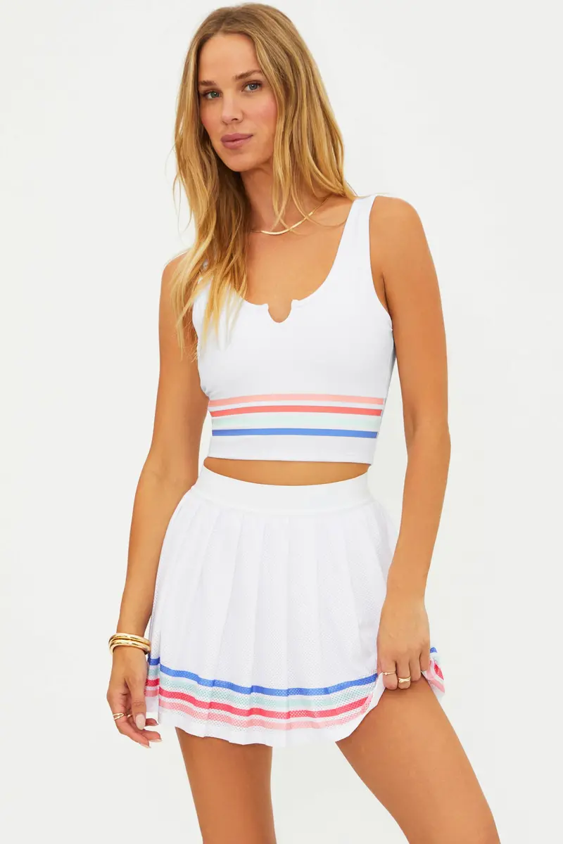 Josie Horizon Collection Bright White Ribbed Top