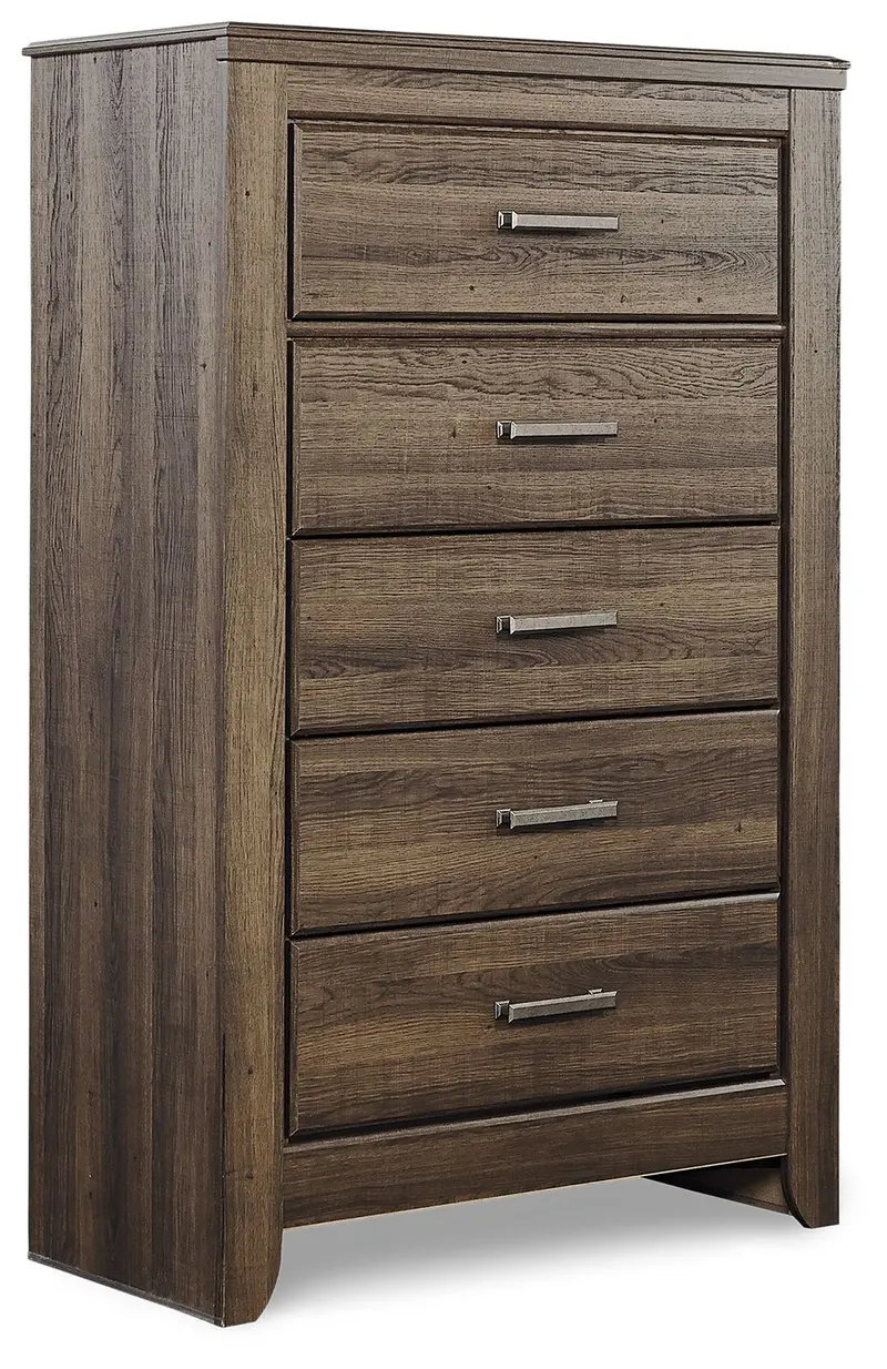 Juararo Five-Drawer Chest in Rich Dark Brown