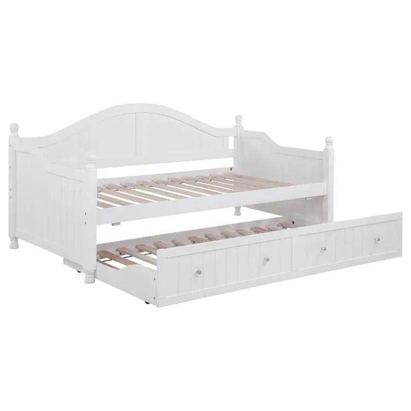 Julie Ann Arched Back Twin Daybed with Integrated Trundle