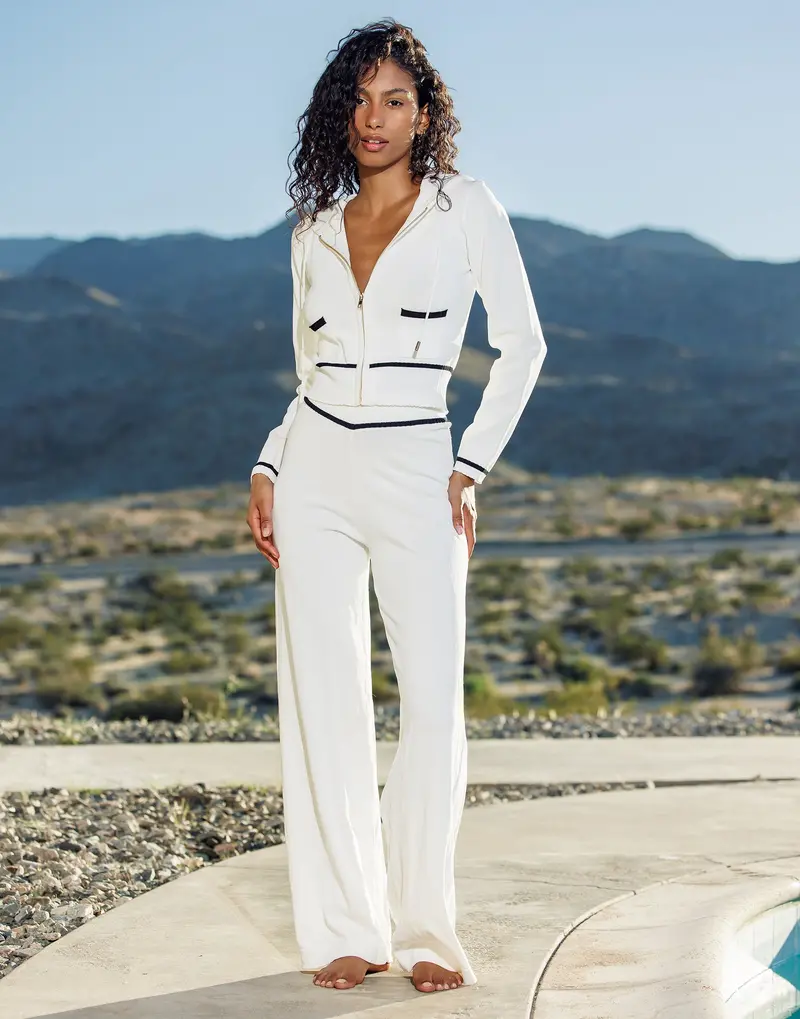Juliette Knit Pull-On Pant in White