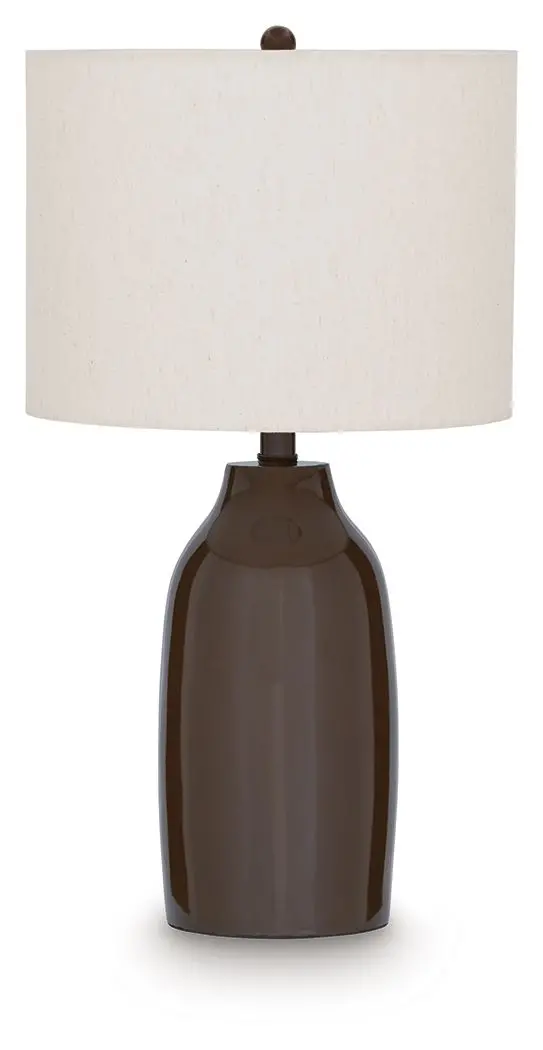 Jyler Handcrafted Terracotta Table Lamp – Warm Brown Hue