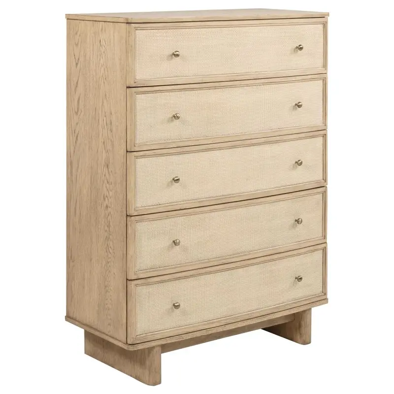 Kailani Beige Oak 5-Drawer Bedroom Chest