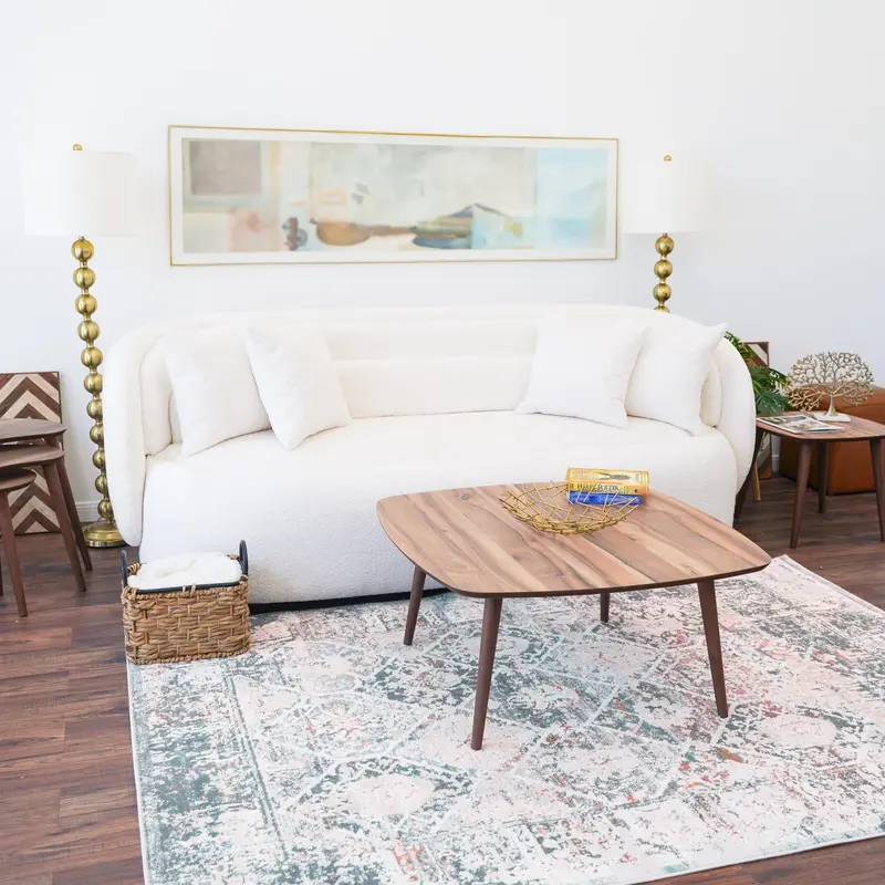 Kalen Walnut Center Table with Clean Lines