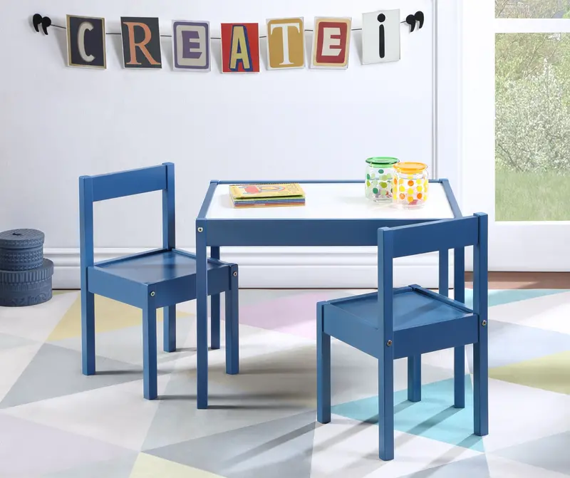 Kids’ Dry-Erase Table and Chair Set (3-Piece) – Gibson Learning Center