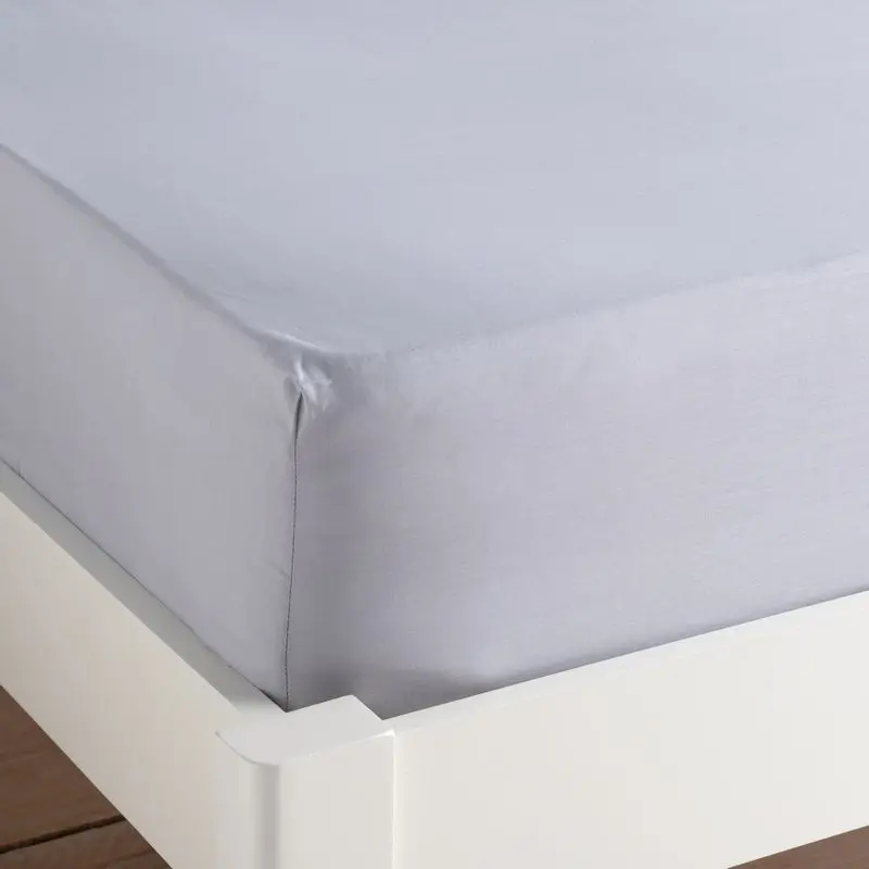 King-Size Silver Fitted Sheet by Hamilton McBride