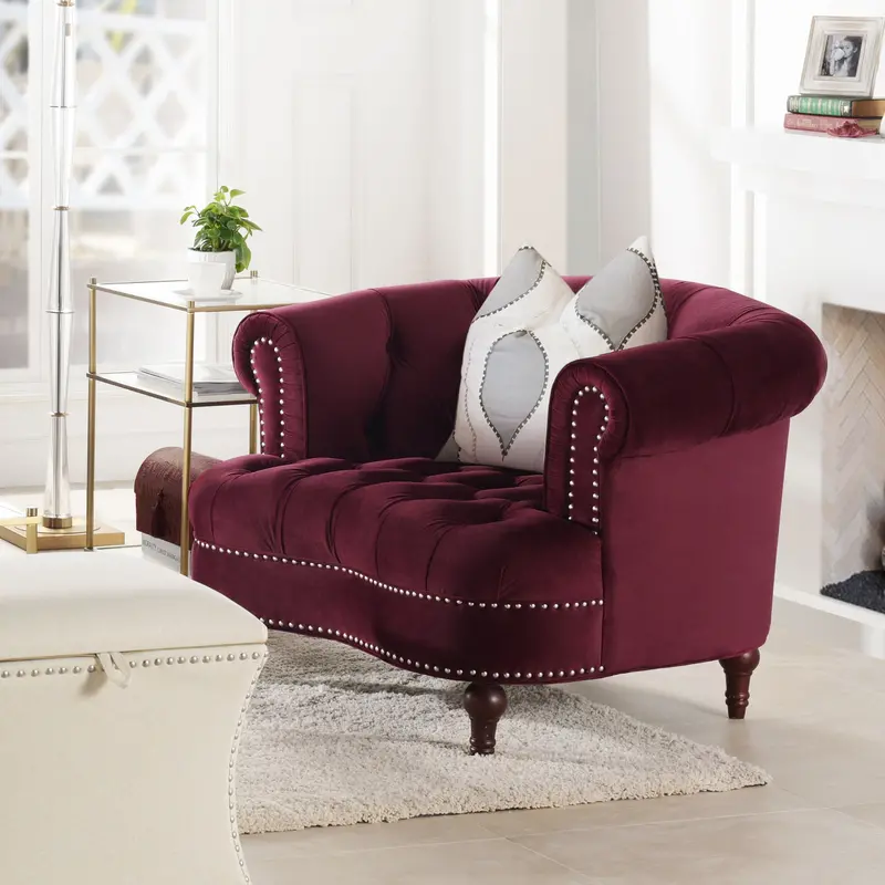 La Rosa Victorian Tufted Accent Chair