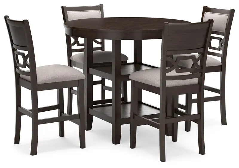 Langwest 5-Piece Brown Counter Height Dining Set