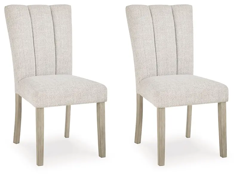 Larawyn Upholstered Dining Side Chairs – Set of 2 in Bisque