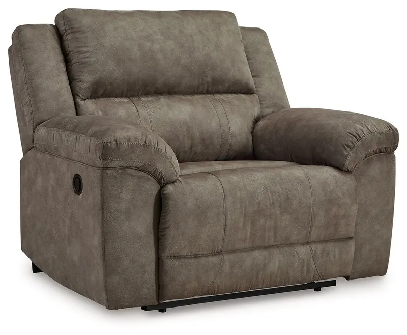 Laresview Wide-Seat Zero-Wall Recliner in Fossil Gray