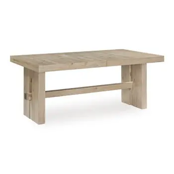 Lasinger Extendable Rectangular Dining Table – Light Brown Finish