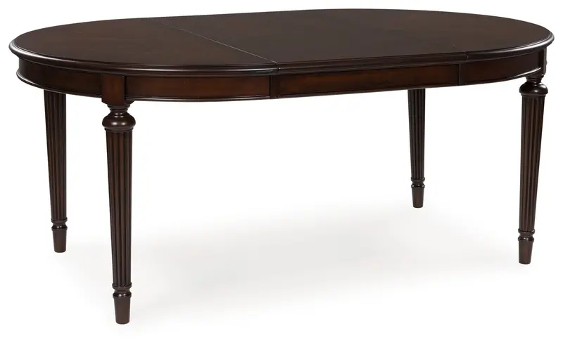 Lavinton Brown Oval Extendable Dining Table