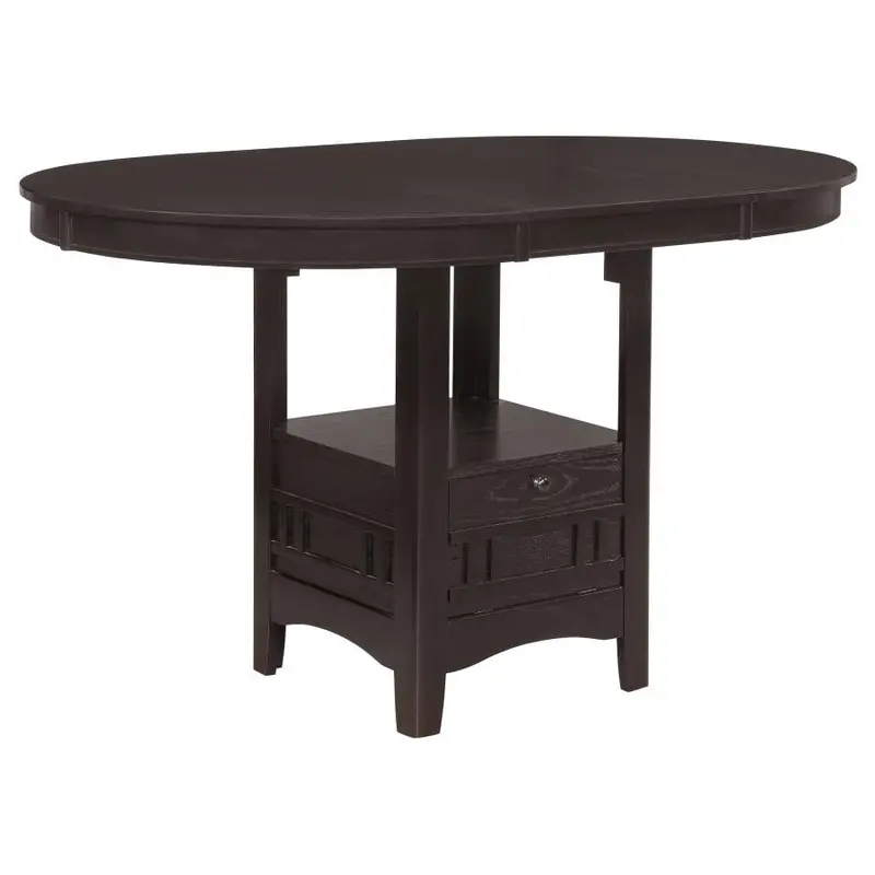 Lavon Espresso Oval Extendable Counter Height Dining Table