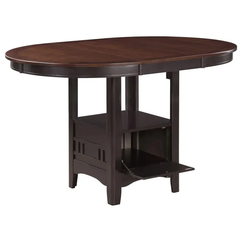 Lavon Light Chestnut Oval Extendable Counter Height Dining Table