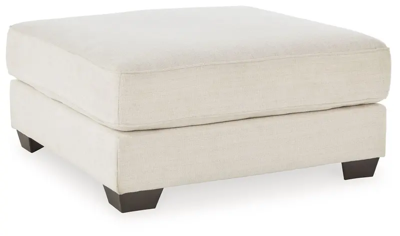 Lerenza Oversized Birch-Finish Accent Ottoman – Versatile Footrest or Extra Seating