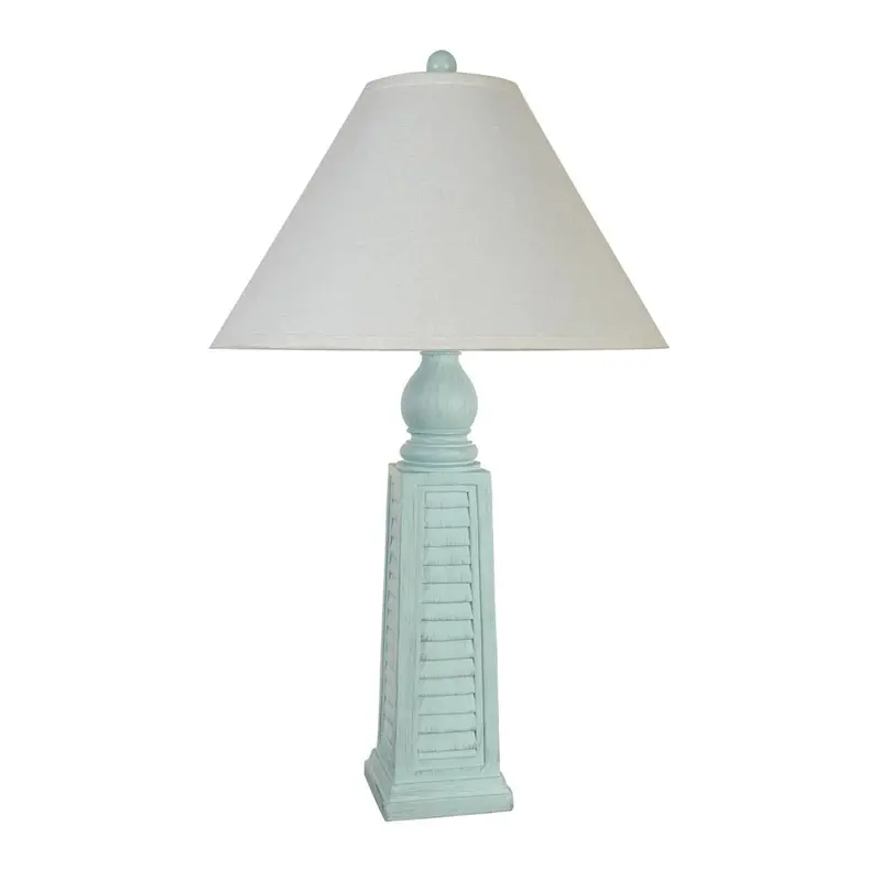 Light Blue Shutter-Theme 30.5-Inch Table Lamp Set (2 pcs)