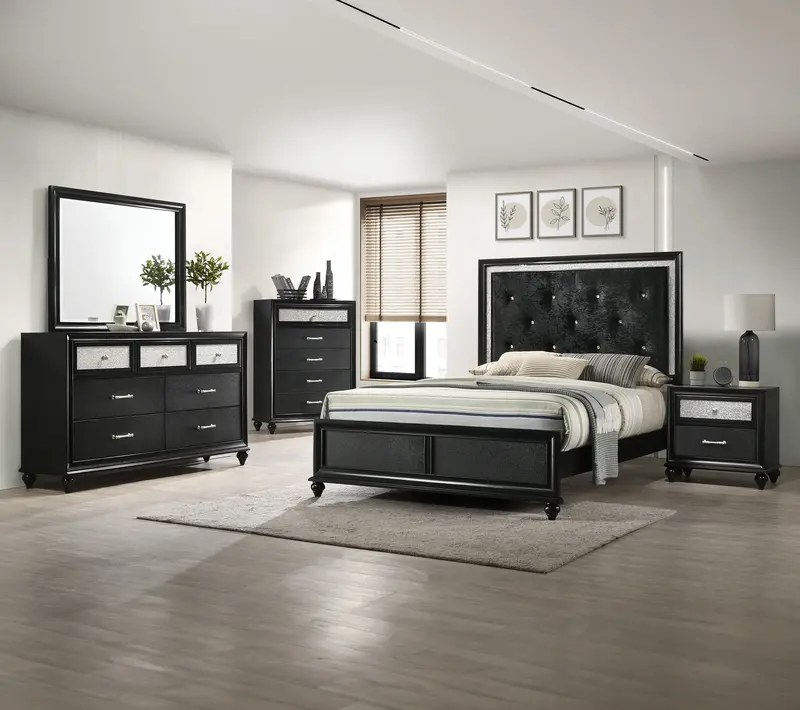 Lila Black 6-Drawer Chest – Industrial-Chic Vertical Storage