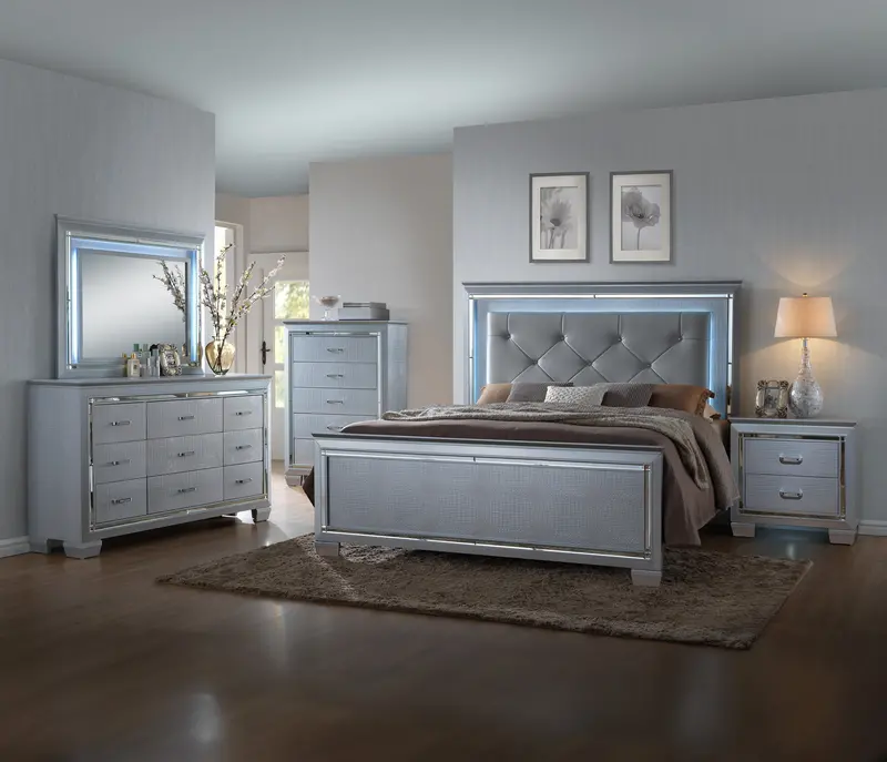 Lillian Compact Nightstand with Charging Station
