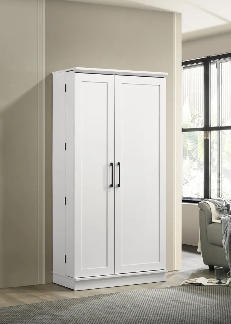 Lincoln White Swing-Out Storage Cabinet