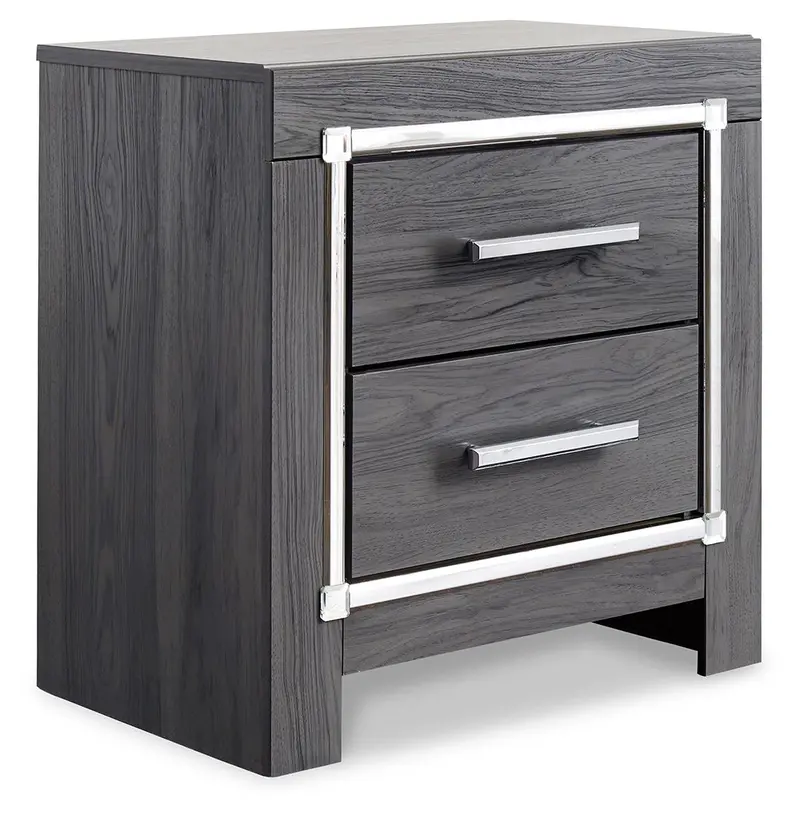 Lodanna Gray Two-Drawer Nightstand