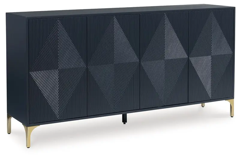 Loirwick Decorative Accent Cabinet in Deep Navy Blue
