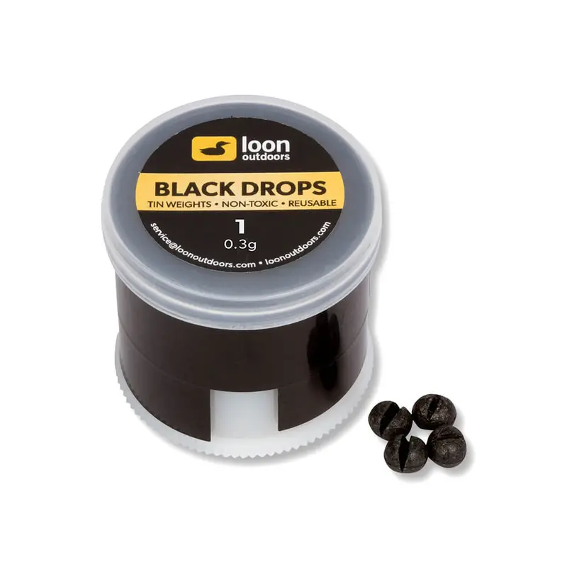 Loon Black Drop Split Shot Twist Pot Container