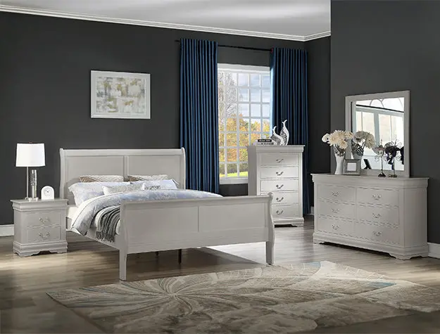 Louis Philippe Chest – Soft Greige Finish