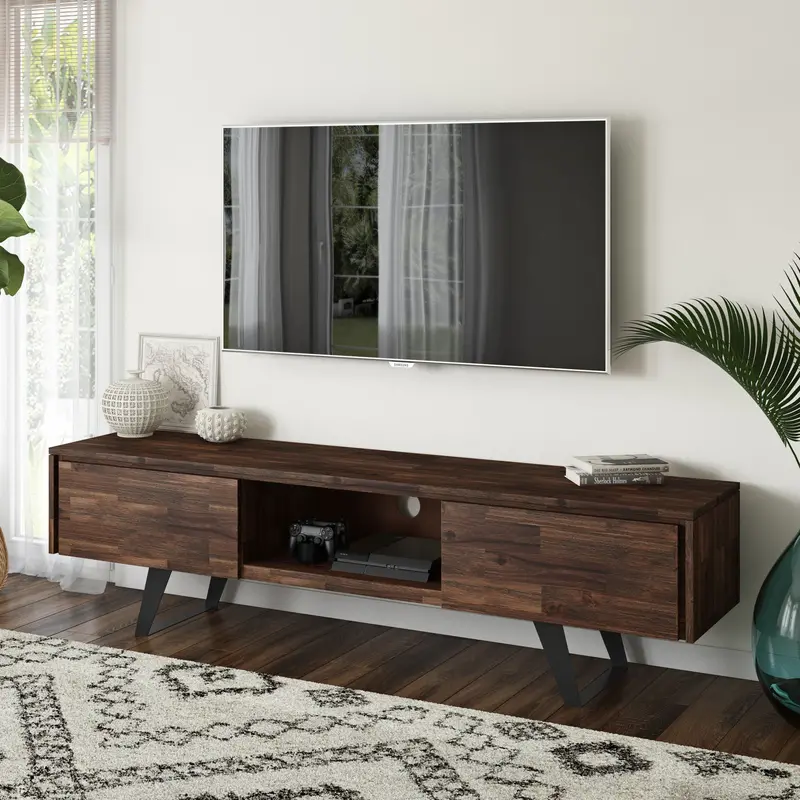Lowry TV Media Stand – Industrial-Chic Handcrafted Storage Unit