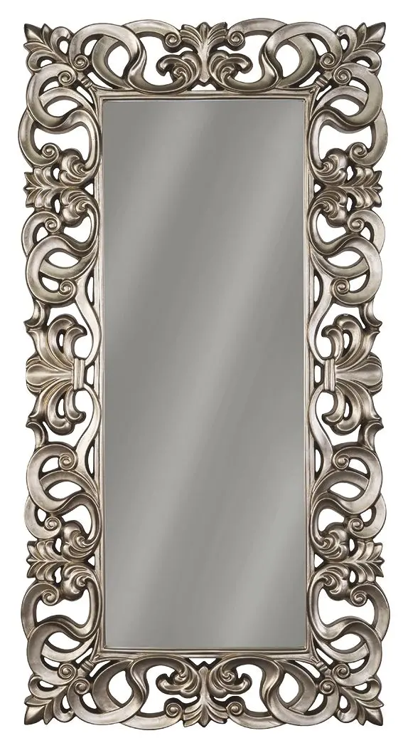 Lucia Full-Length Floor Mirror with Antique Silver Frame