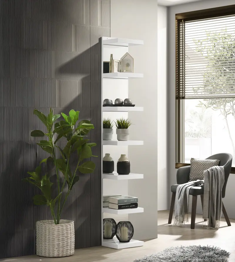 Luxo Sleek White Display Rack