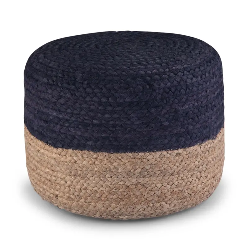 Lydia Round Pouf – Handcrafted Fabric Footrest & Extra Seating