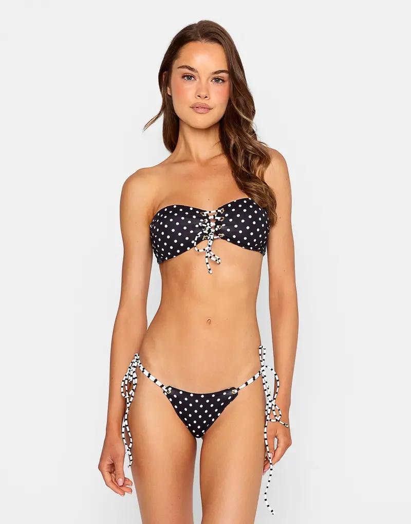 Madeline Polka Dot Bandeau Bikini Top