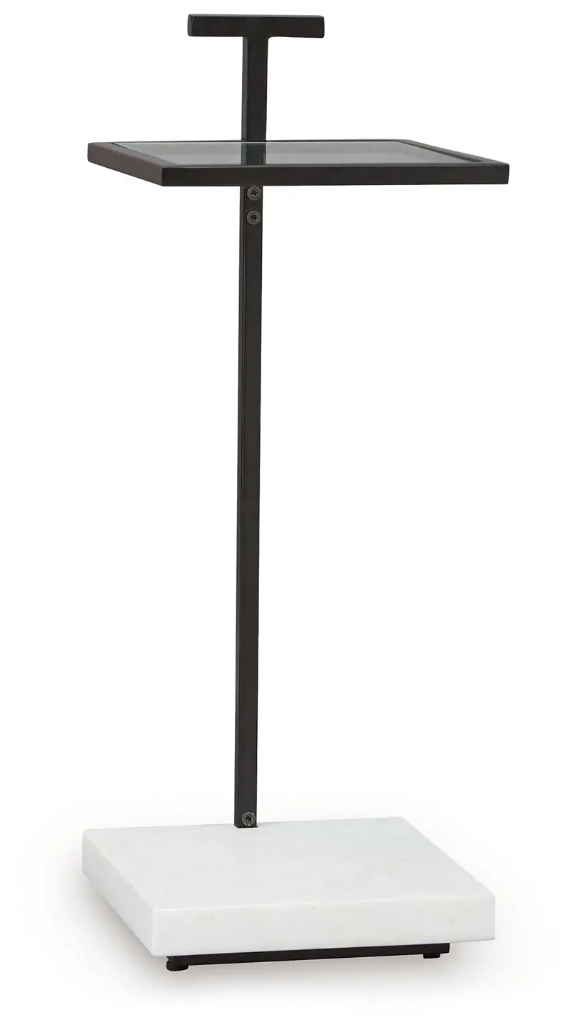 Mannill Black and White Accent Table