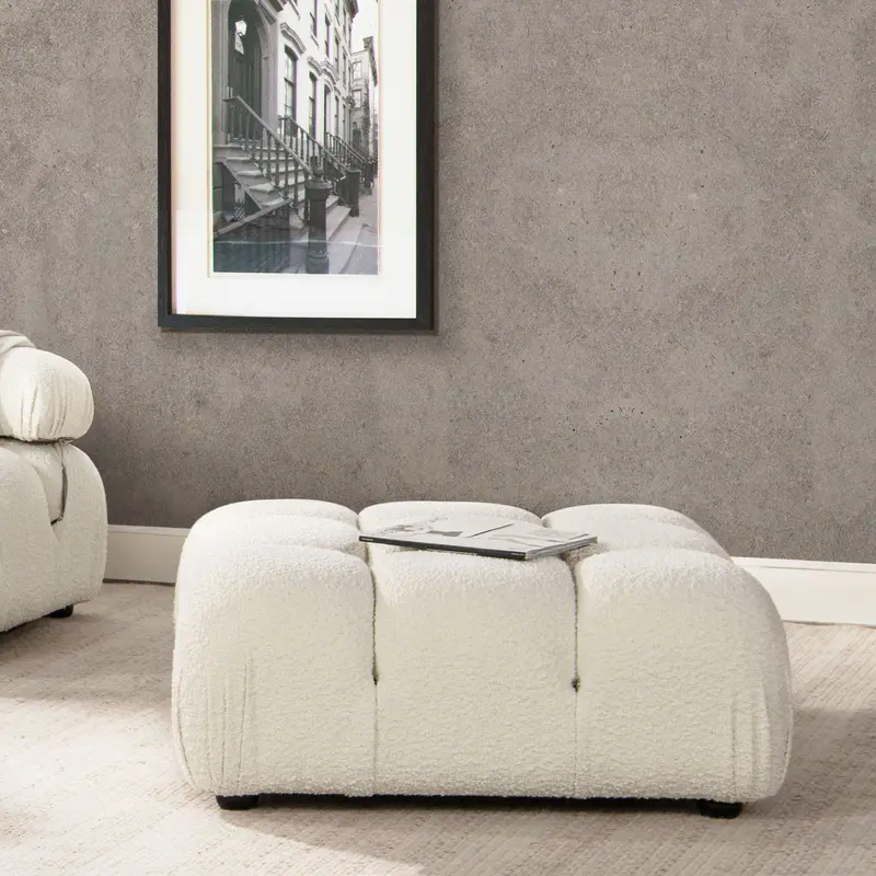 Marcel Bubble-Shape Modular Cocktail Ottoman – Modern Lounge Accent