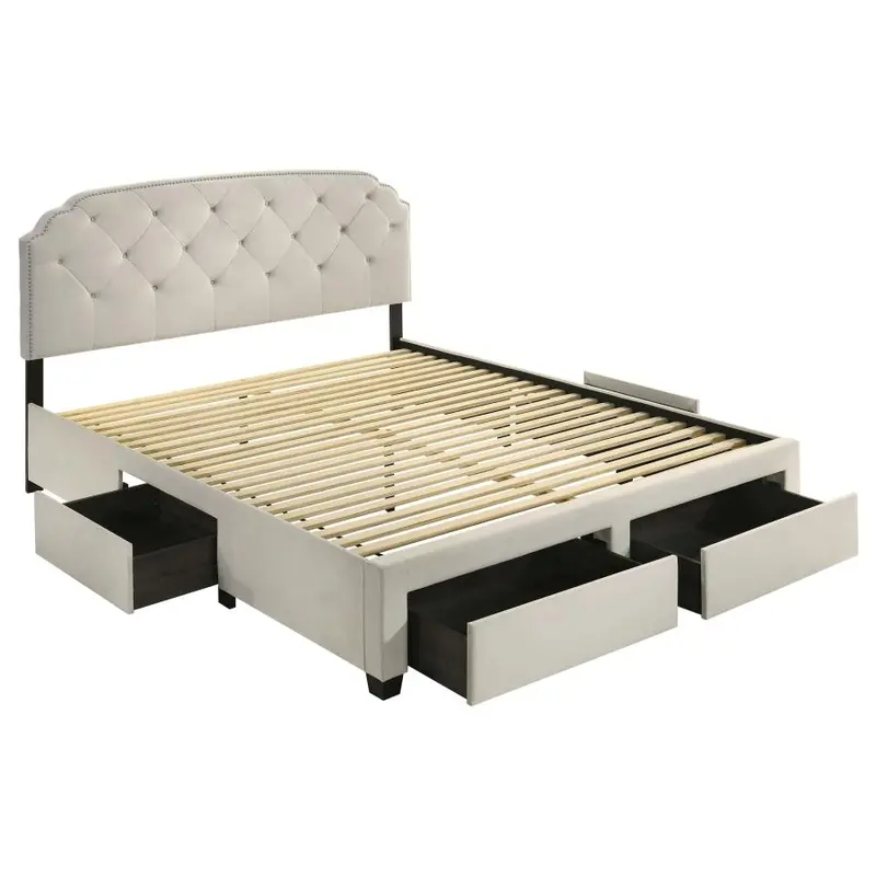 Marianna 4-Drawer Upholstered Storage Bed