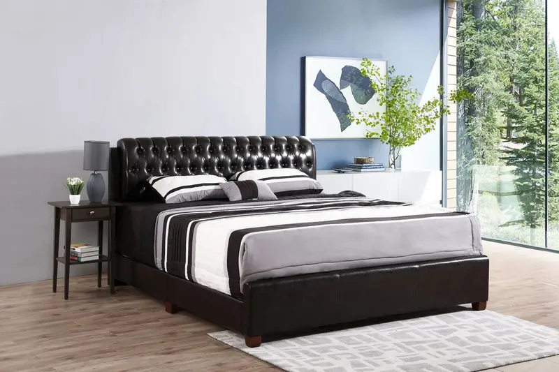 Marilla Dark Brown King-Sized Panel Bed
