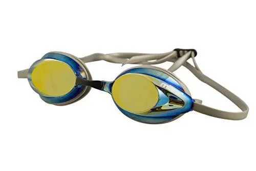 MARU Pulse Mirror Swim Goggles – Silver/Blue/Gold